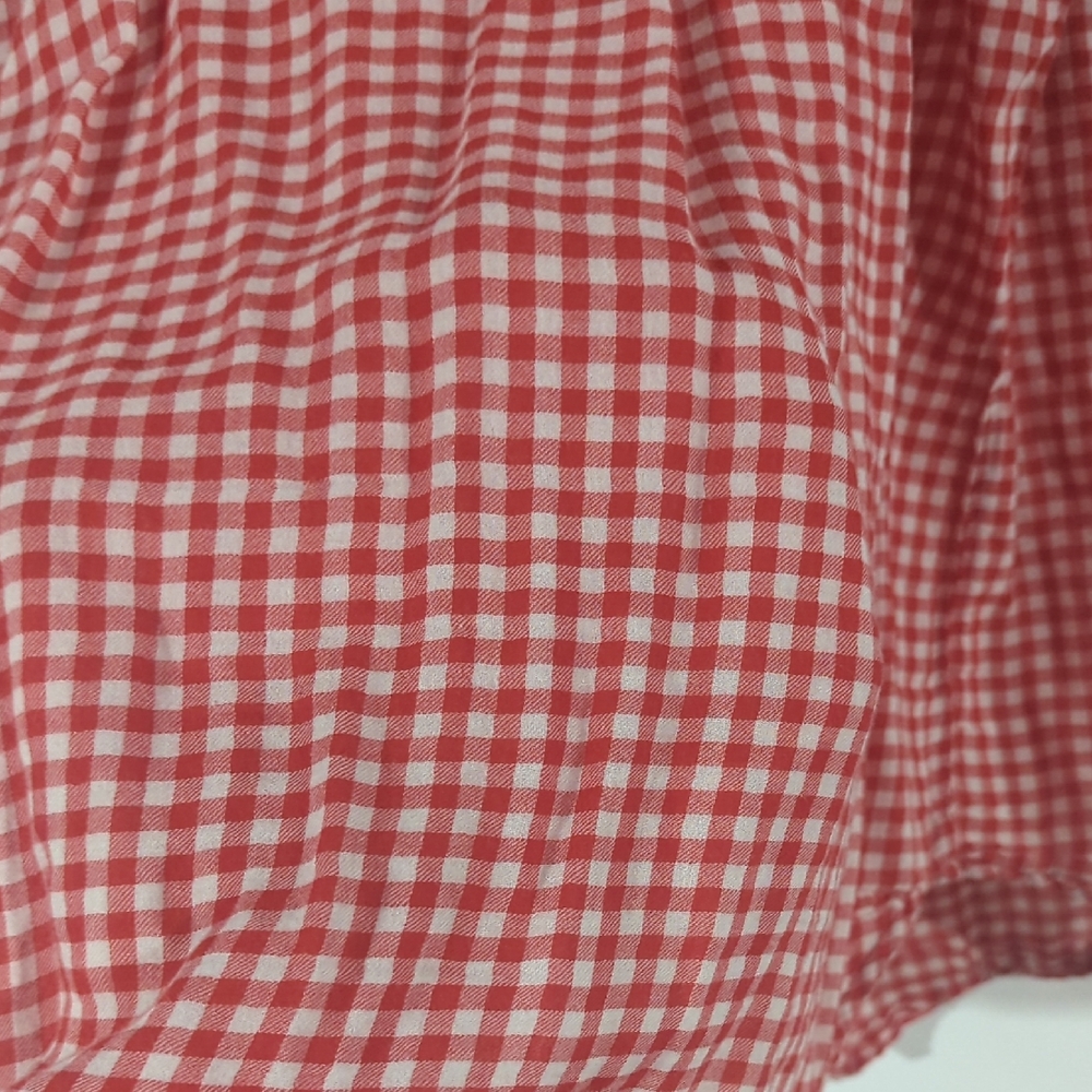 Stylish Red Gingham Blouse - Picture 6 of 8
